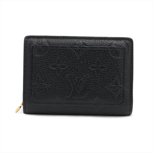 Louis Vuitton monogram empreinte Portofeuille Claire M80151 Noir Compact Wallet