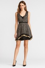 Elizabeth and James Bordered Scarlet Mini Dress/Size 2-4