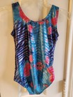 Danskin Blue Animal Print Dance/Gymnastics Leotard Child Intermediate CI 6/7 — photo 2