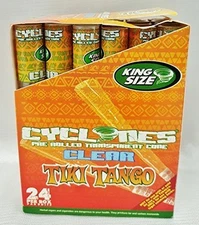 Box 24 Cyclones Tiki Tango King Size Flavored Pre Rolled Cones Reusable Wood...