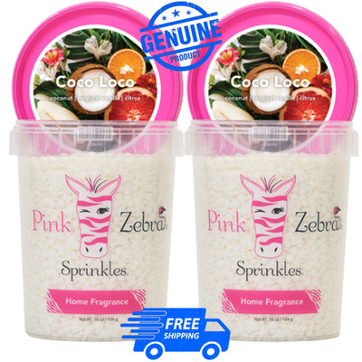 Pink Zebra X2 Coco Loco Carton Sprinkles 16oz  EXP: 01/2027 NEW & SEALED