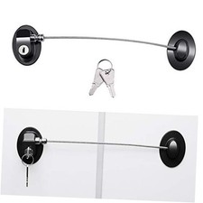 Refrigerator Locks with 4 Keys,Child Safety Fridge 2 Pack Black