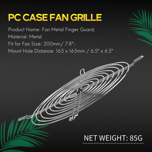 Metal PC Computer Case Fan Grill finger Guard 200mm S8S24760 - Afbeelding 2 van 10