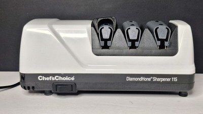 Chefs Choice Diamond Hone Knife Sharpener Electric 3 Stage Model 115 with Box