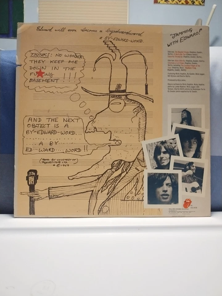 NICKY HOPKINS-RY COODER "Jamming with Edward" 1972 ROLLING STONES LP Mick Jagger - Image 3 of 4