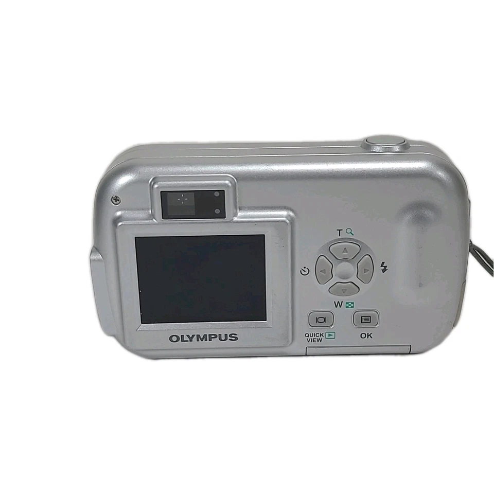 Olympus CAMEDIA D-390 Digital Camera Silver 2.0MP – Tested & Working - Image 3 of 4