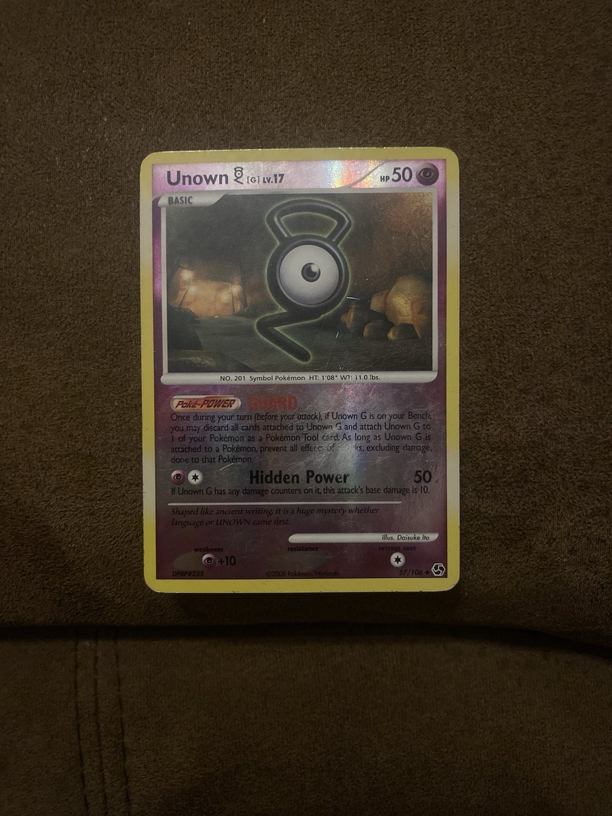 Pokemon Unown Great Encounters #57/106 Reverse Holo G MP Condition