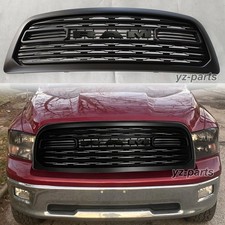 Ltd Style Grille For 2009 2010 2011 2012 Dodge Ram 1500 Wletter Matte Black Abs