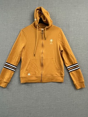 Rusty Hoodie Womens Large Orange Rust Full Zip Summer Vibes Front Pockets