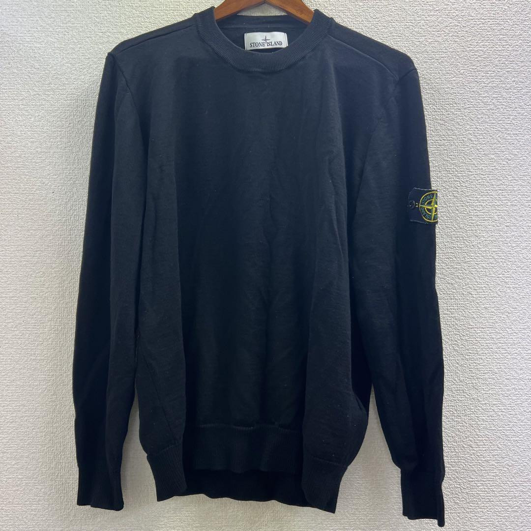 For MEN STONE ISLAND STONE ISLAND Knit Sweater Men s Black L | eBay
