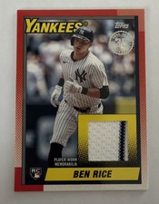 Topps 2025 Series 2 Ben Rice #90R2-BR Rookie Memorabilia Yankees 1990 Relics