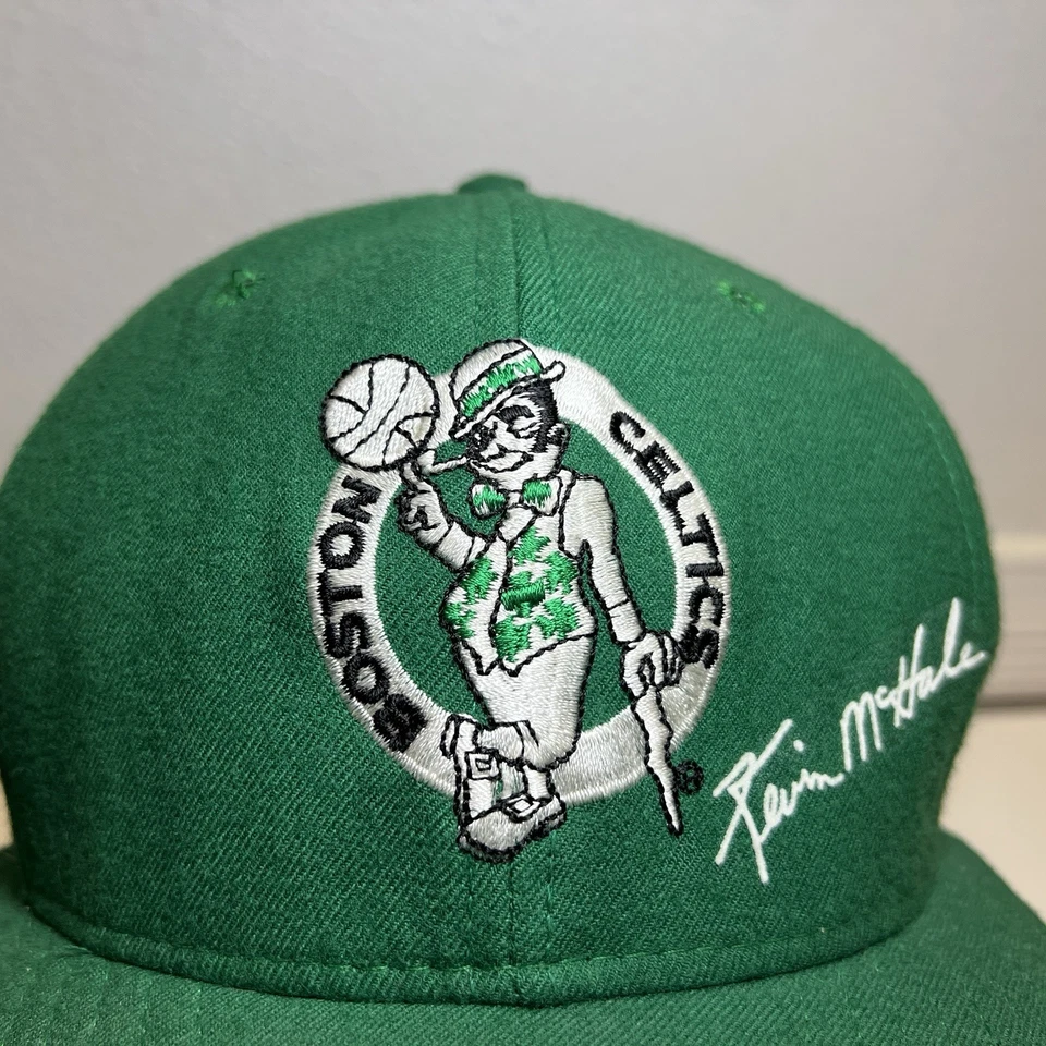 De colección Años 90 AJD Boston Celtics Kevin McHale 32 Snapback Verde Hecho en EE. UU. Foto 2 de 4