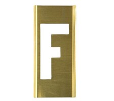 CH Hanson 10162F - Stencil Sort-12" Brass Gothic F