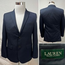 Ralph Lauren Boys Size 18 Navy Blue Blazer Suit Jacket Sport Coat
