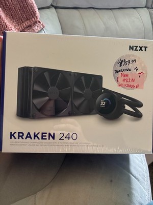 NZXT Kraken 240 2x120mm AiO Liquid CPU Cooler - Matte Black