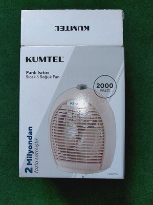 KUMTEL Elektrischer Heizlüfter Schnellheizer 2 Stufen  2000W /1000W Brandneu!