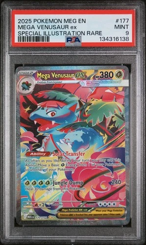 Pokemon: Mega Venusaur ex #177| Mega Evolution | PSA 9