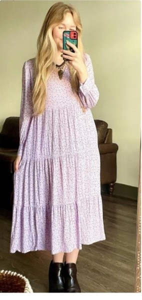Women A New Day Dress Lilac Modal M