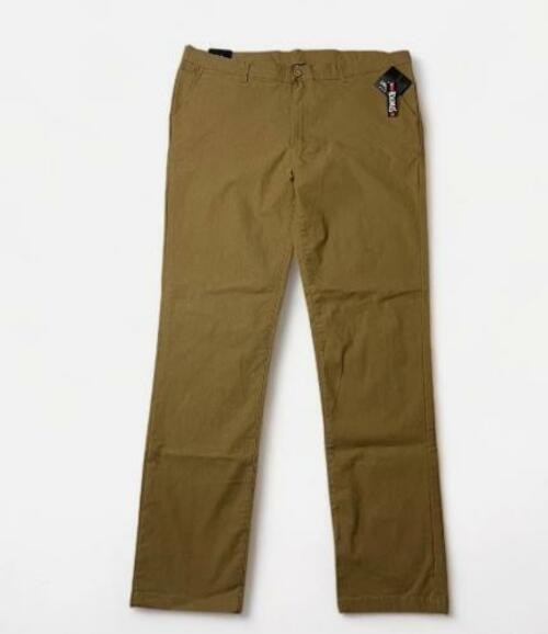 Galaxy By Harvic Mens Stretch Pants RayonNylon Spandex Blend Khaki 3632 11790₽