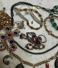 Necklace Cross Bracelet Bundle JobLot Statement Mix Branded Gemstone Vintage