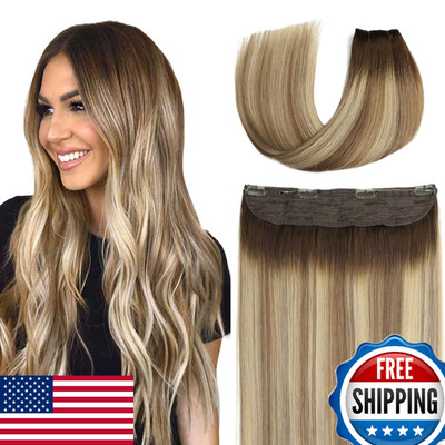 SURNEL Haol Real Human Hair Balayage Walnut Brown Ash Brown Golden Blonde Wire E