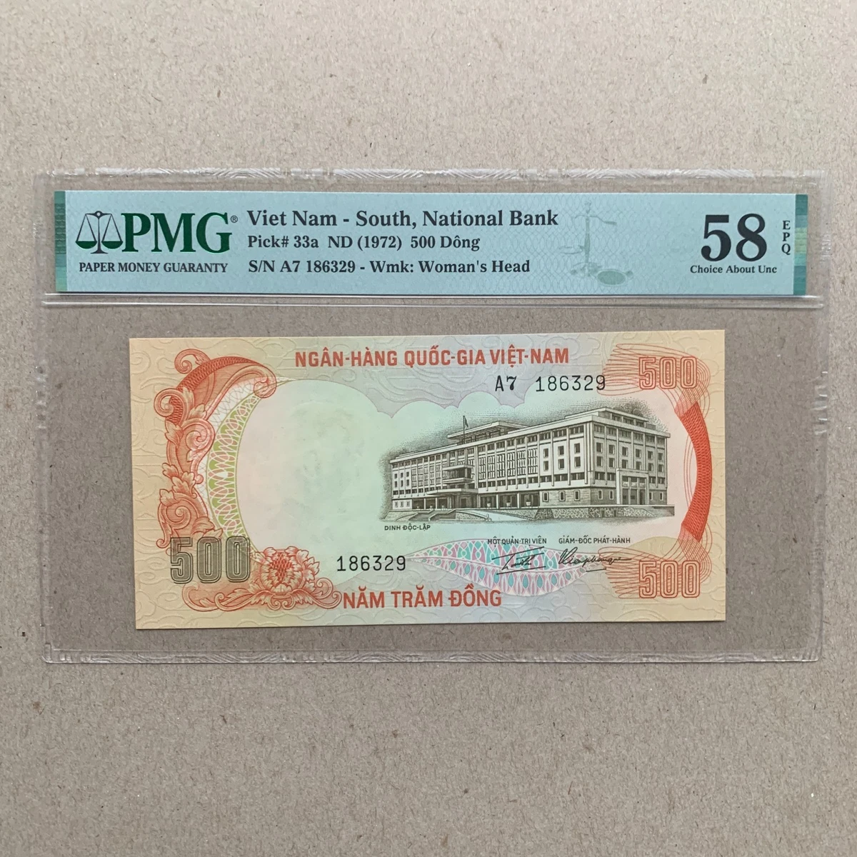 500 ₫ Denomination 1972 Banknote Vietnamese Paper Money for sale