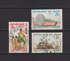 NIGER .     N °  181 / 183   .  SERIE     OBLITEREE  .   SUPERBE .