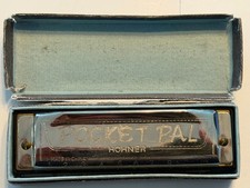 Hohner Pocket Pal Harmonica w Box Instructions Vintage