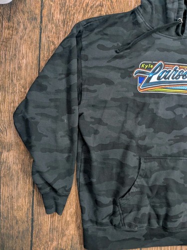 KYLE LARSON DIRT TRACK #57 3XL CAMO HOODIE SHIRT SPRINT CAR SILVA - Picture 5 of 12