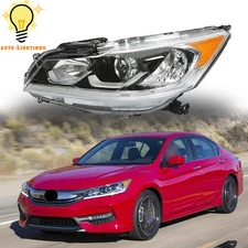 For 2016-2017 Honda Accord Headlight Headlamp Halogen w/LED DRL Driver Left Side
