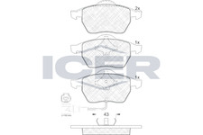 Icer Bremsbelagsatz Vorne Ate-System für Audi A3 TT Coupe Cabrio Skoda 97-05