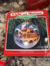 1986 Village Express Hallmark Keepsake Magic - Light and Motion Ornament