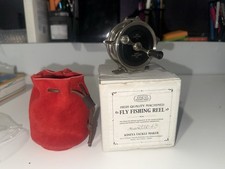 Kineya Reed 48 Vintage Fly Fishing Reel All Freshwater w/ Box & Red Pouch RHW