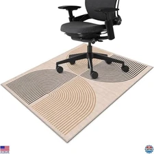 Office Chair Mat for Hardwood Floor Minimalist Art 36"x48" Computer Gaming Chair