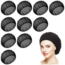 10 Pcs Hair Net for Sleep Night Curly Hair Nets Black  Sleep Caps, Colorful Ela