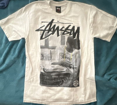 RARE Stussy J Dilla Men's White Graphic Print T-Shirt Size S 