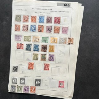 Niederländische Kolonien Briefmarken Sammlung 3 Seiten 56B