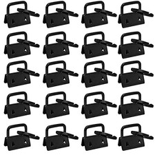 20 Pcs Key Fob Hardware with Key Ring 1 Inch for Key 1 Inch 20 Count Black
