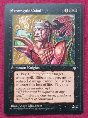 Magic The Gathering ICE AGE STROMGALD CABAL black card MTG