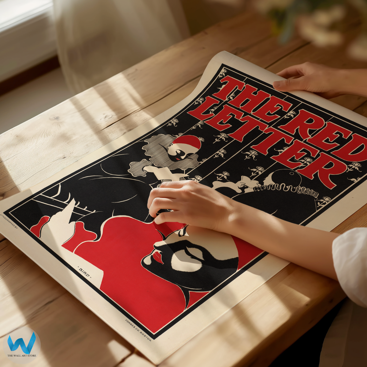 The Red Letter Poster Bold Red and Black Wall Art - 12X16/16X20