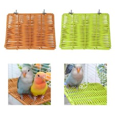 Bird Perch Platform Small Animals Cage Accessory Breathable Imitation Rattan