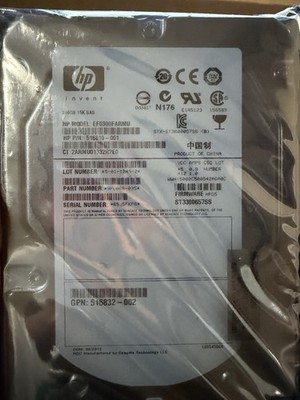 New HP 300GB 15K 3.5'' SAS Enterprise Hard Drive HDD EF0300FARMU 516810-001