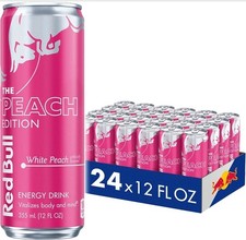 Red Bull White Peach Edition Energy Drink, 12 Fl Oz, Pack of 24 Cans