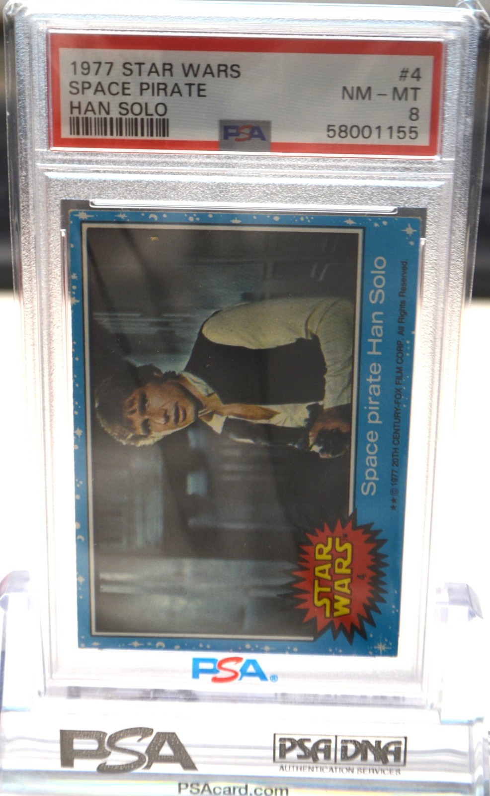1977 Topps Star Wars #4 Space pirate Han Solo Grade PSA 8 *SC702*