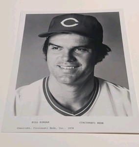 BILL BONHAM 1978 CINCINNATI REDS Team ISSUED  PRESS PHOTO BIG RED MACHINE