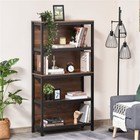 Open Bookshelf/storage Cabinet 31.5" W X 11.75" D X 59.75" H Black Walnut Color