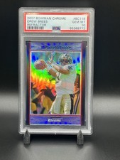 2007 Topps Bowman Chrome Drew Brees #BC118 PSA 10 Silver Refractor Saints HOF QB