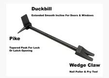 RARE 4in Military Contract Titanium EDC Halligan Bar Police Tool Entry Pry LE