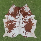 100% Real Natural Area Cow Hair On Cowhide Skin Floor Rug Carpet(63"x70") CC1459
