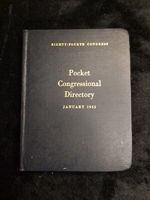 1955 Pocket Congressional Directory Eighty-Fourth Congress SIGNED Hardcover Book
